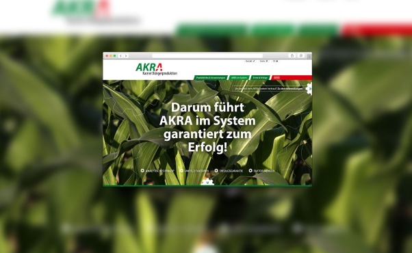 Ansicht der Website in der Desktop-Variante