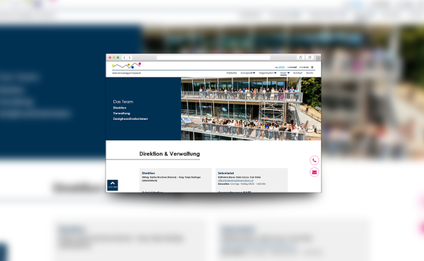 Ansicht der Website in der Desktop-Variante