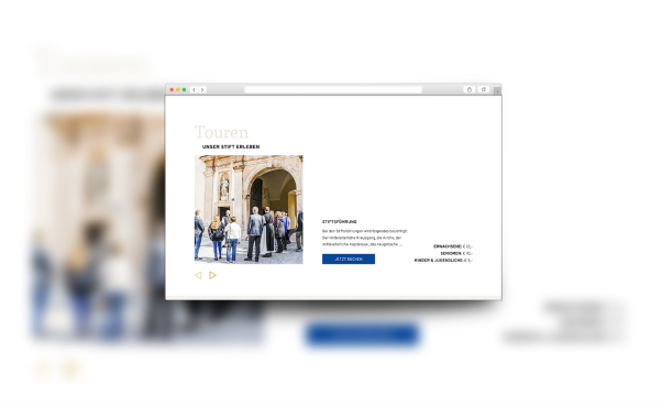 Ansicht der Website in der Desktop-Variante