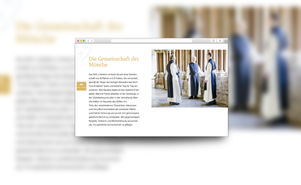 Ansicht der Website in der Desktop-Variante