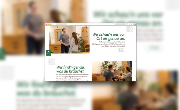 Ansicht der Website in der Desktop-Variante