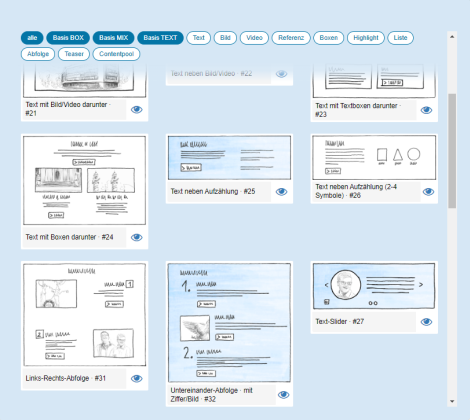 Screenshot des WOWsite Planer mit den 3 Paketen